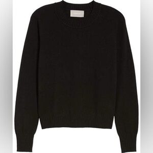 Everlane ReCashmere Vintage Crew Sweater cashmere merino wool in Black | sz XL
